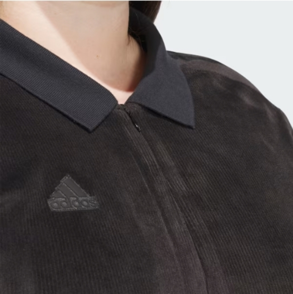 ADIDAS ORIGINALS, Tiro 3-Stripes,Velour, Polo Collar, Long Sleeve Dress Sz.4X - Picture 7 of 10